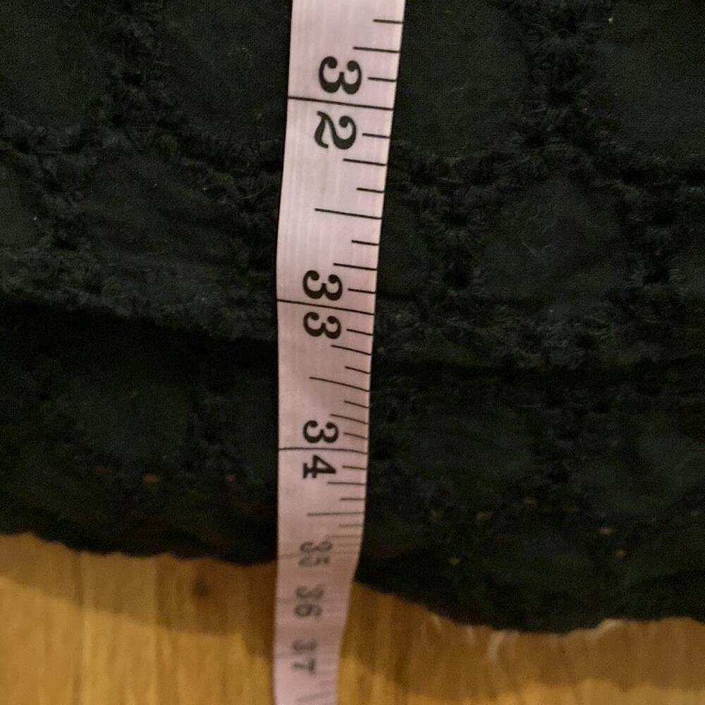 Motherhood Maternity Black Eyelet Sleeveless Midi Dress Sz S Cotton Tiered Hem - Picture 9 of 12